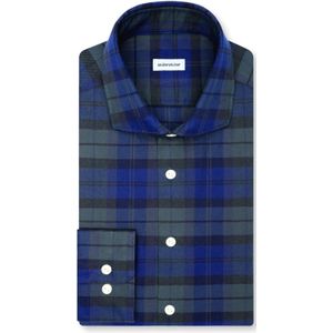 Seidensticker regular fit overhemd, popeline, blauw geruit