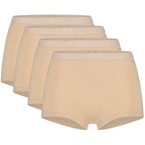 TEN CATE Basics women shorts (4-pack), dames Shorts hoge taille, beige -  Maat: XL