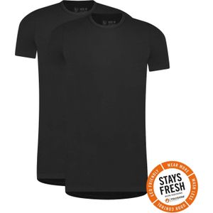 RJ Bodywear Everyday Roermond T-shirt (2-pack), heren T-shirt , zwart -  Maat: M