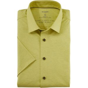 OLYMP Luxor 24/7 modern fit overhemd, korte mouw, Dynamic Flex, lichtgroen 44