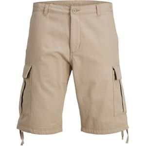 JACK & JONES Cole Barkley Cargo Shorts loose fit, heren shorts, beige -  Maat: XXL