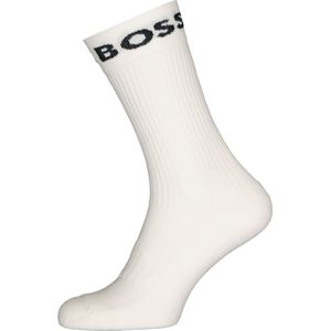 BOSS Sport Logo (2-pack), heren sportsokken katoen, wit -  Maat: 43-46