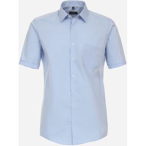 3 voor 99 | Redmond comfort fit overhemd, korte mouw, popeline, blauw 45/46