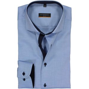 ETERNA slim fit overhemd, fijn Oxford heren overhemd, lichtblauw (blauw gestipt contrast)