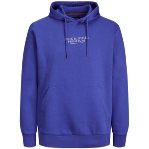 JACK & JONES Arie sweat hood slim fit, heren hoodie katoenmengsel met capuchon, blauw