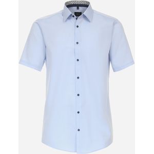 VENTI modern fit overhemd, korte mouw, popeline, blauw 48