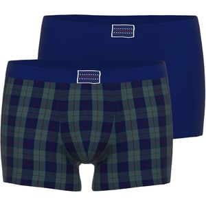TOM TAILOR heren boxer kort (2-pack), donkergroen geruit