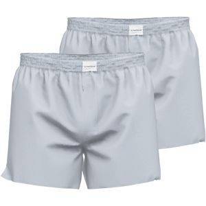 TOM TAILOR heren boxershorts geweven wijd model met gulp (2-pack), lichtblauw geruit