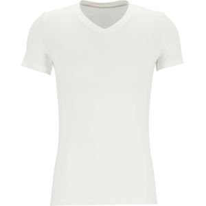 HOM Tencel soft tee-shirt v neck (1-pack), heren T-shirt V-hals, wit -  Maat: XL