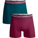 Muchachomalo boxershorts, heren boxers normale lengte (2-pack), Solid -  Maat: S