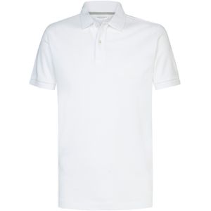 Profuomo slim fit heren polo, wit