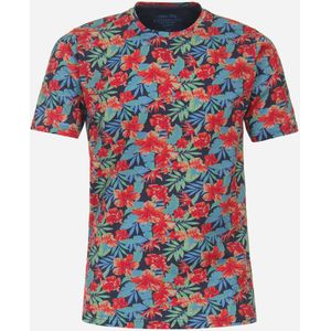 Redmond regular fit T-shirt, korte mouw O-hals, blauw (met print)