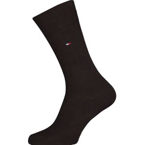 Tommy Hilfiger Classic Socks (2-pack), herensokken katoen, donkerbruin -  Maat: 39-42