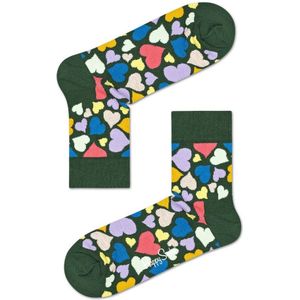 Happy Socks Heart Half Crew Sock, hoge unisex enkelsokken