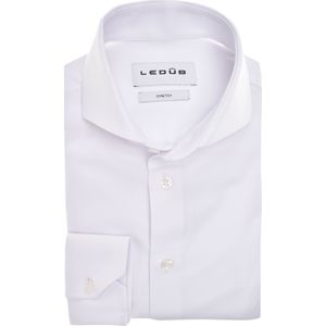 Ledub slim fit overhemd, popeline, wit