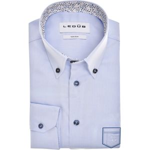 Ledub modern fit overhemd, mouwlengte 72 cm, popeline, lichtblauw