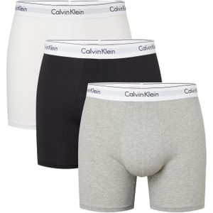 Calvin Klein Boxer Briefs (3-pack), heren boxers extra lang, zwart, grijs, wit