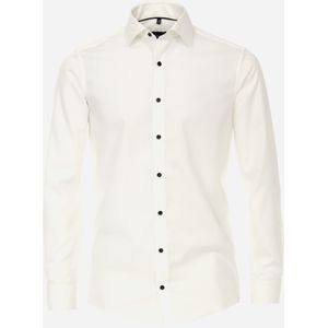 VENTI - Modern Fit - Overhemd - Wit - Popeline - Strijkvrij