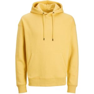 JACK & JONES Star basic sweat hood regular fit, heren hoodie katoenmengsel met capuchon, geel -  Maat: 3XL