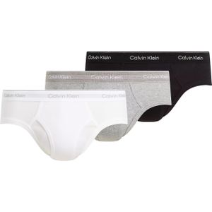 Calvin Klein Hipster Briefs (3-pack), heren slips, zwart met gekleurde tailleband
