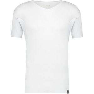 RJ Bodywear Sweatproof T-shirt (1-pack), heren T-shirt met anti-zweet oksels, V-hals, wit -  Maat: M