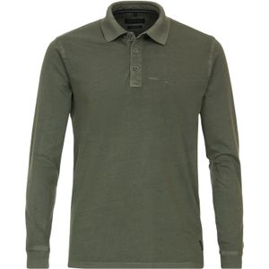 CASA MODA comfort fit polo lange mouw, groen