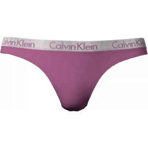Calvin Klein dames Radiant Cotton thong, string, paars -  Maat: XL