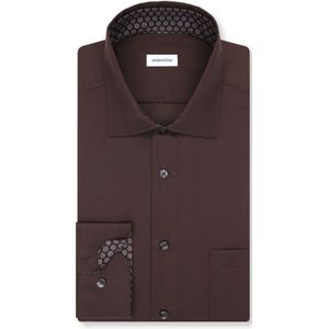 Seidensticker comfort fit overhemd, popeline, bruin