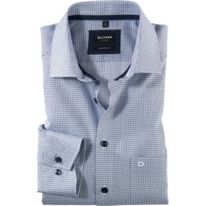 OLYMP Luxor modern fit overhemd, popeline, bleu dessin