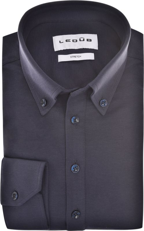 Ledub modern fit polo overhemd, tricot, jersey, donkerblauw