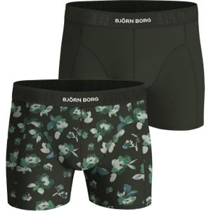 Bjorn Borg Cotton Stretch boxers, heren boxers normale lengte (2-pack), grijs, print