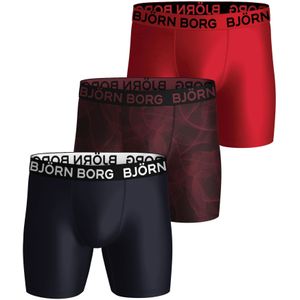 Bjorn Borg Performance boxers, microfiber heren boxers lange pijpen (3-pack), multicolor -  Maat: XXL