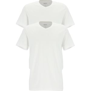 HUGO BOSS Comfort T-shirts relaxed fit (2-pack), heren T-shirts V-hals, wit -  Maat: S