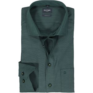 OLYMP modern fit overhemd, structuur, groen 46
