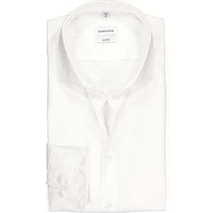 Seidensticker shaped fit overhemd, wit fijn Oxford 43