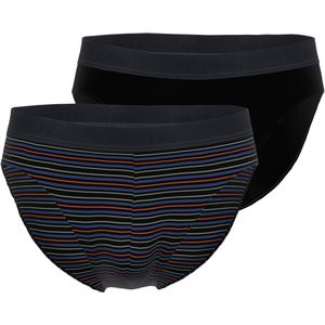 Ceceba heren sport slip (2-pack), zwart gestreept