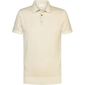 Profuomo slim fit heren polo, off white