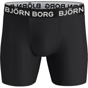 Bjorn Borg Performance boxers, microfiber heren boxers lange pijpen (1-pack), zwart -  Maat: L