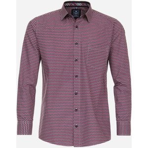 3 voor 99 | Redmond comfort fit overhemd, popeline, rood dessin