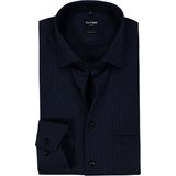 OLYMP - Luxor - Overhemd - Marineblauw - Modern Fit