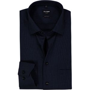 OLYMP - Luxor - Overhemd - Marineblauw - Modern Fit