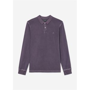 Marc O'Polo regular fit polo lange mouw, heren poloshirt, paars -  Maat: XXL