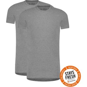 RJ Bodywear Everyday Roermond T-shirt (2-pack), heren T-shirt , grijs -  Maat: XXL