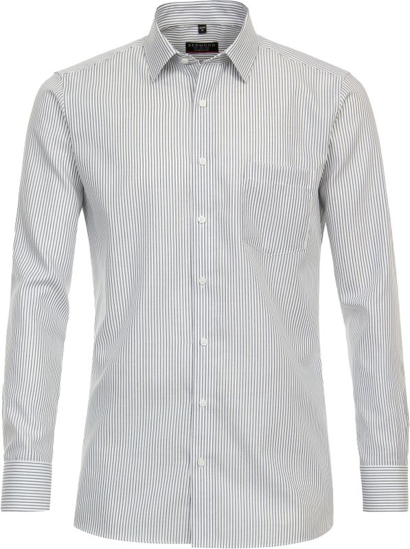 Redmond - Modern Fit - Overhemd - Blauw Gestreept - Strijkvriendelijk