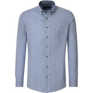 CASA MODA Sport casual fit overhemd, popeline, blauw gestreept