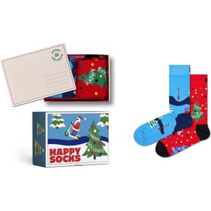 Happy Socks Happy Holidays Socks Gift Set (2-pack), unisex sokken in cadeauverpakking - Unisex - Maat: 36-40