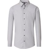 CASA MODA - Sport Comfort Fit - Overhemd - Wit met Blauw en Beige Dessin