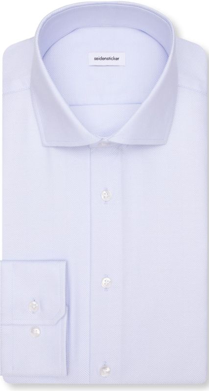 Seidensticker - 845261 - Chemise - Lichtblauw - Lange Mouwen - Coupe Droite