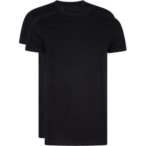 RJ Bodywear Everyday Amsterdam T-shirts (2-pack), heren T-shirts O-hals breed, zwart -  Maat: 3XL