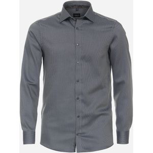 VENTI modern fit overhemd, dobby, bruin 44